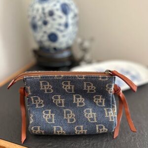 Dooney & Bourke Denim Blue Monogram Pouch